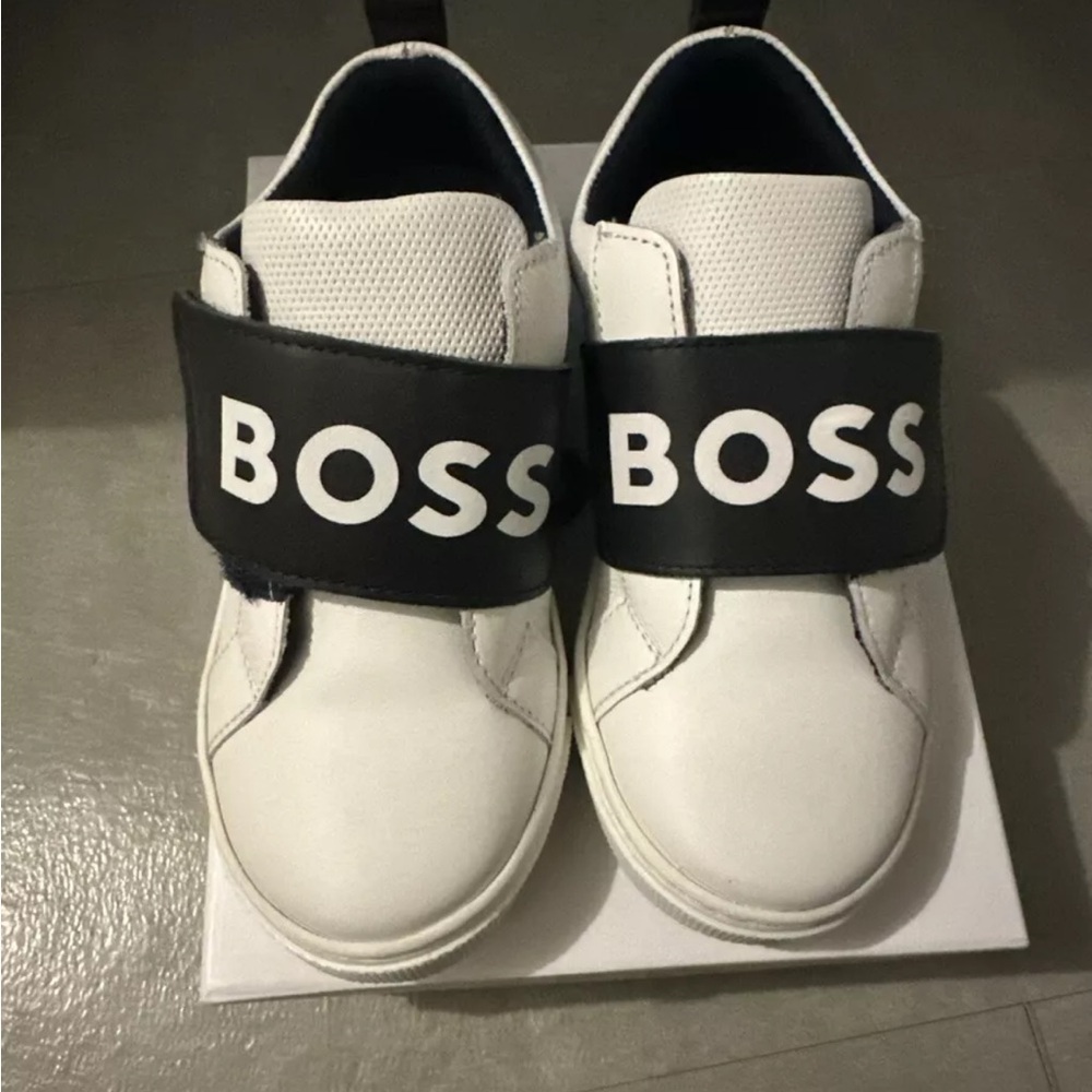 Kids white leather sneakers Hugo Boss Unisex